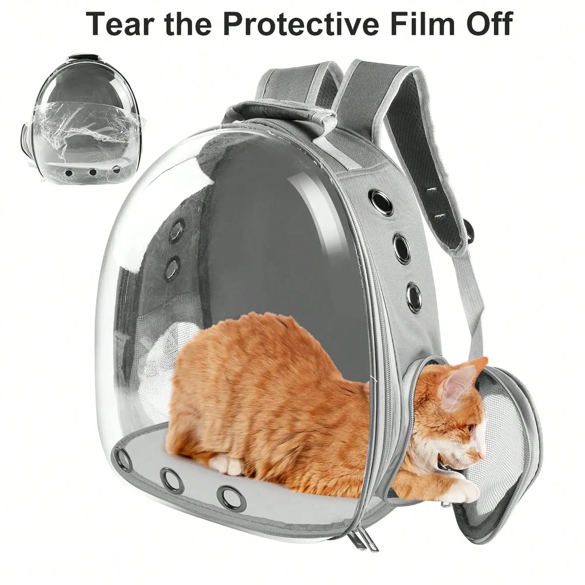 Capsule cat backpack with window