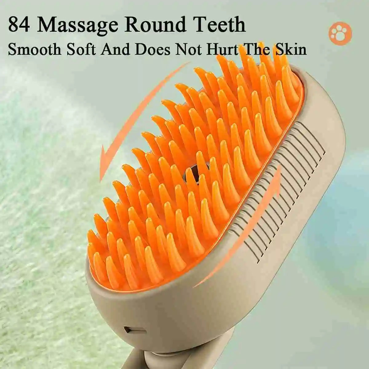 Steam brush for cats and dogs