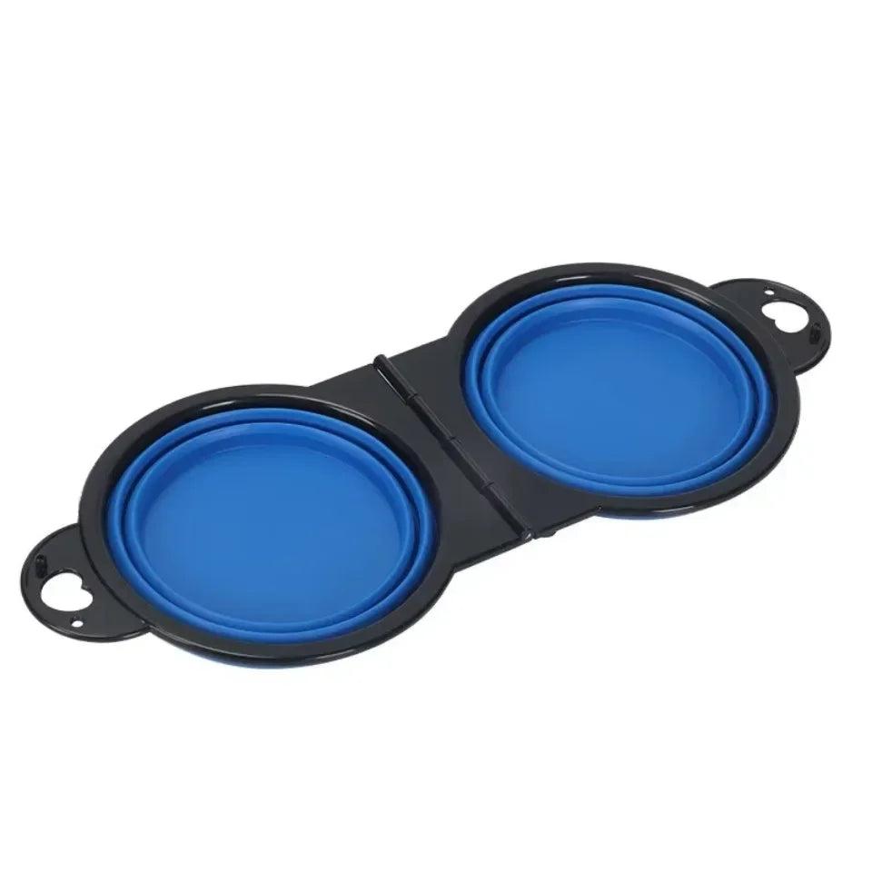Cuenco doble plegable de viaje