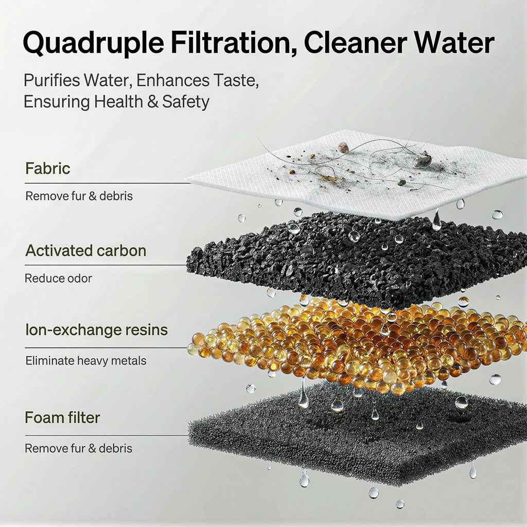 Cordless stainless steel water fountain 2.5 L