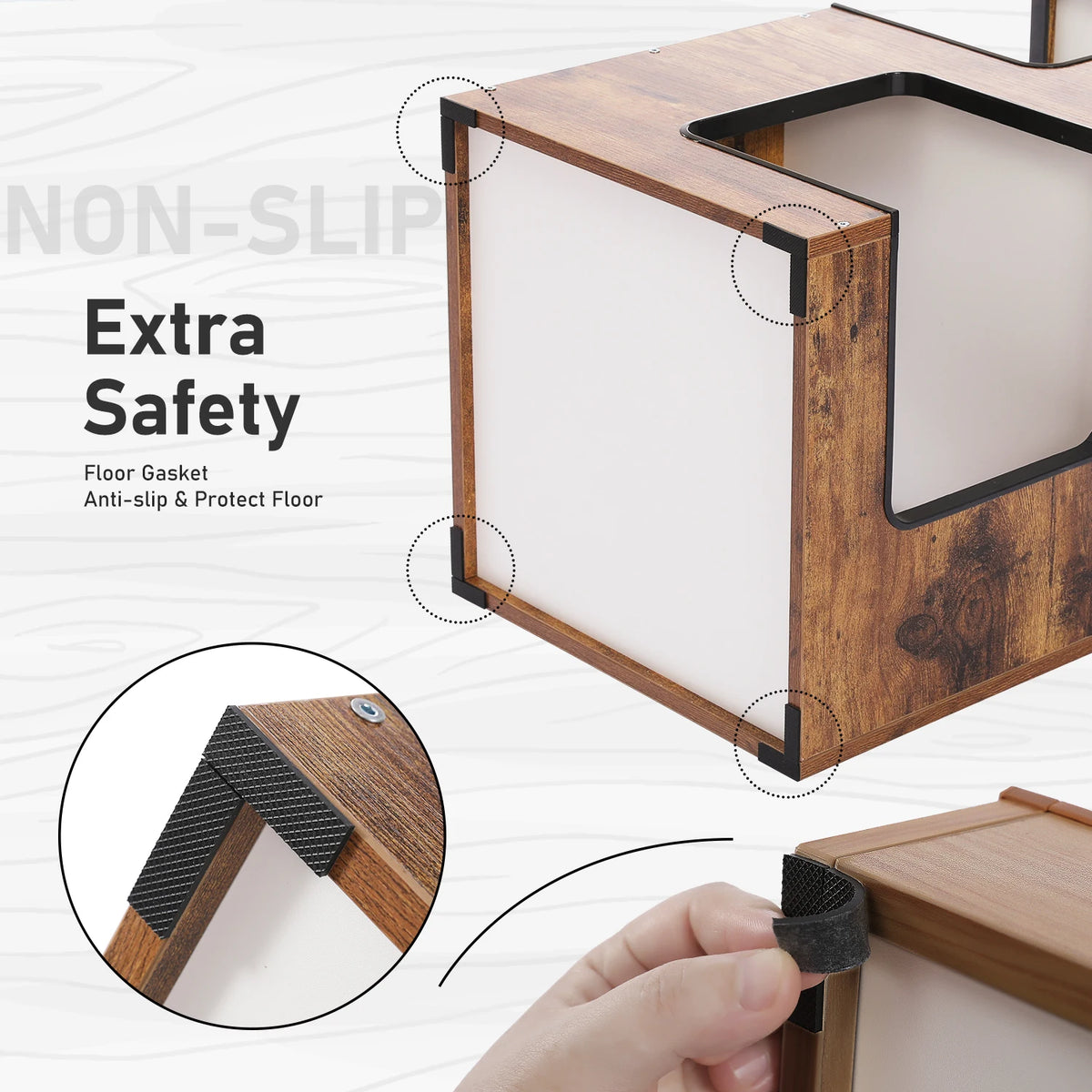 Wooden bedside-table cat house