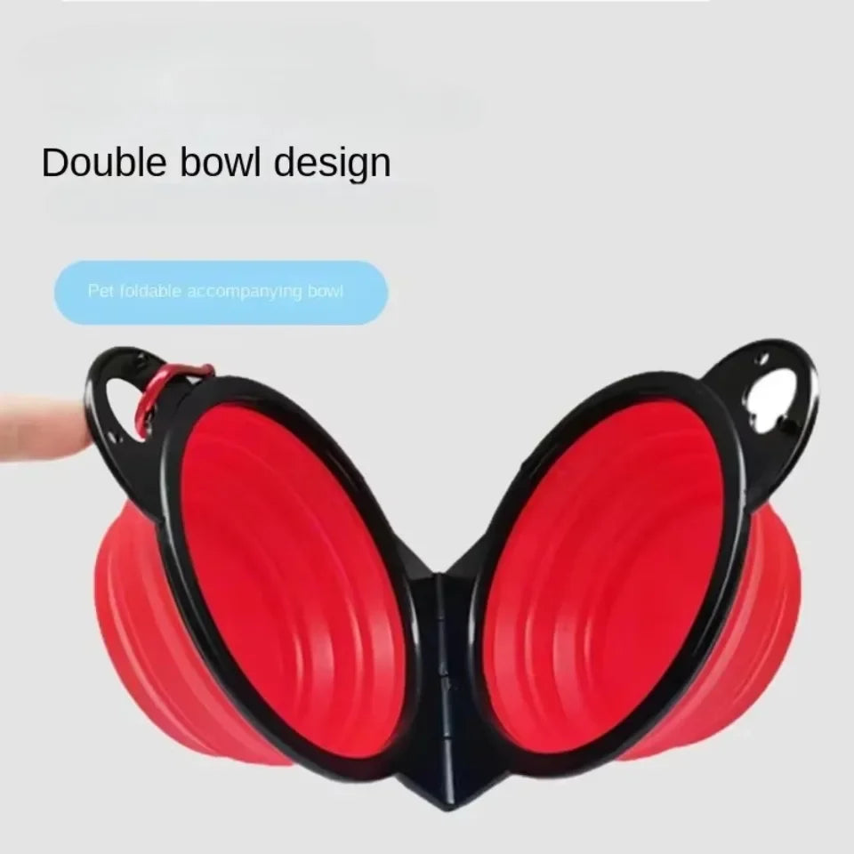 Cuenco doble plegable de viaje