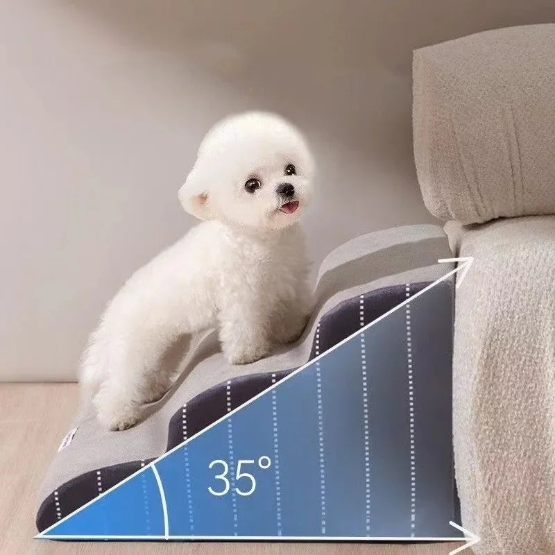 Escalera de espuma de 3 peldaños para perro y gato