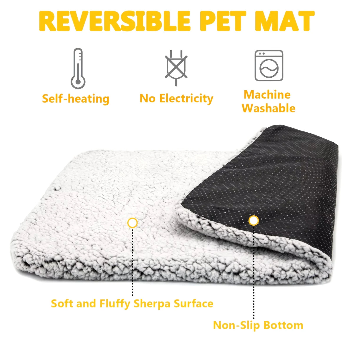 Self-warming pet pad (no cables)