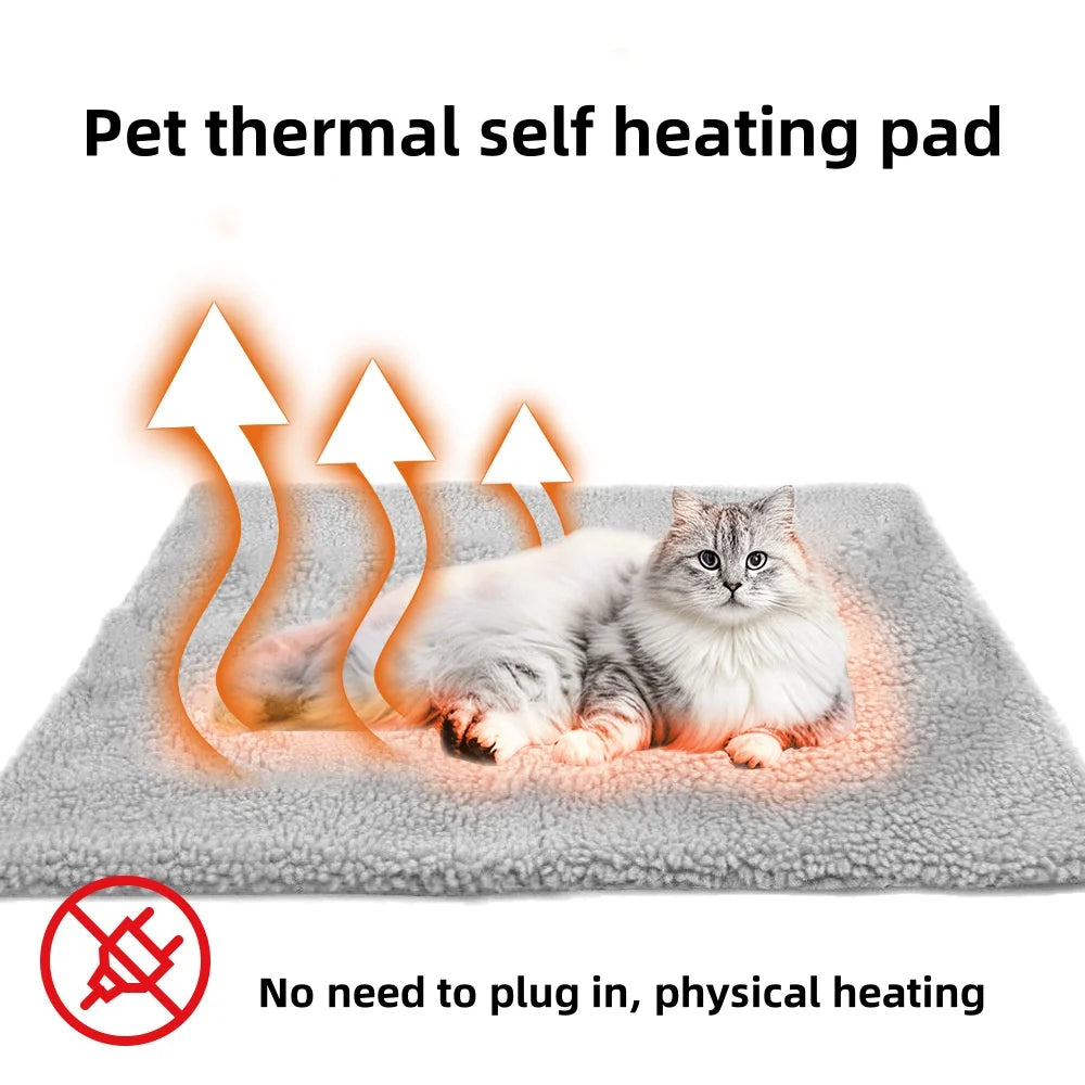 Self-warming pet pad (no cables)